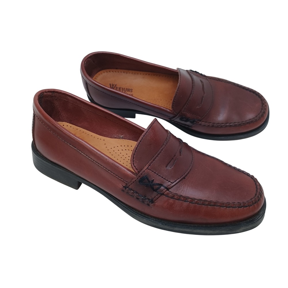GH Bass Weejuns Katherine II Leather Penny Loafers Cognac Brown Womens 9W